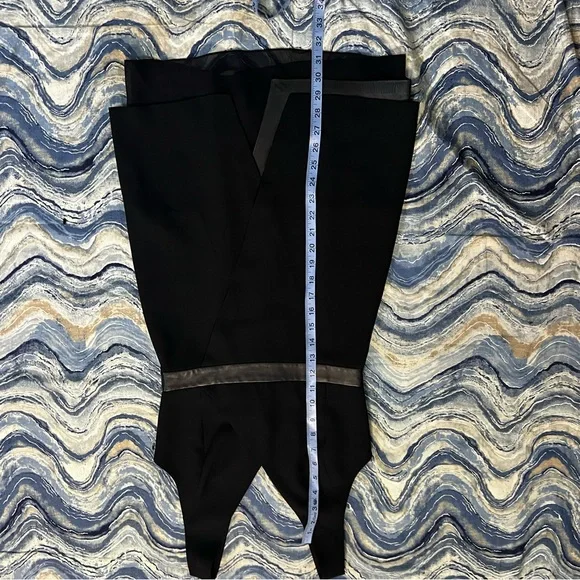 Alice + Olivia Brice layered lamb leather silk black mini sleeveless dress nwt 2 - Picture 12 of 13